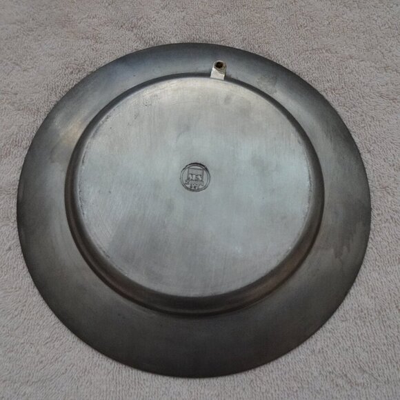 SKS Zinn 95% Pewter Plate The Poor Sparrow Der Arme Spatz German Vintage 8" - Picture 5 of 7